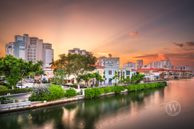 Waterfront condos and homes in Florida at sunset – Greater Fort Myers real estate market update.