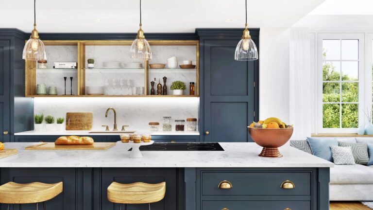 Modern kitchen interior representing stylish homes in the best neighborhoods in Fort Myers 2025