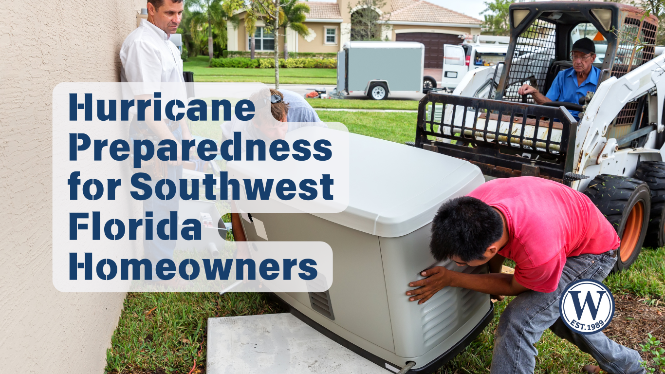 Florida homeowners installing a whole-house generator as part of hurricane preparedness