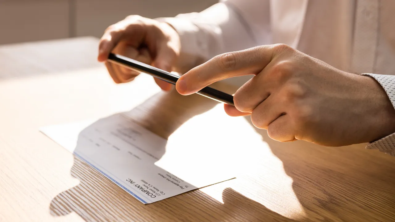 Real estate agent reviewing a commission check, illustrating how commission income works for new agents in Southwest Florida