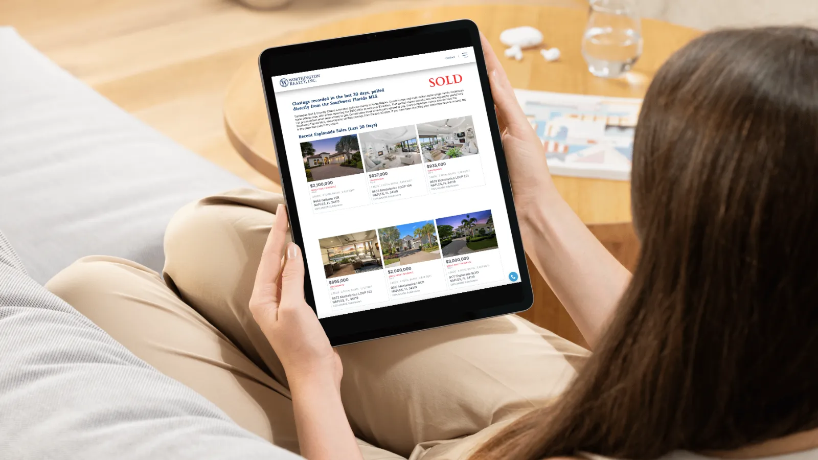 Closed sales in real estate shown as sold homes on a Southwest Florida property listings page