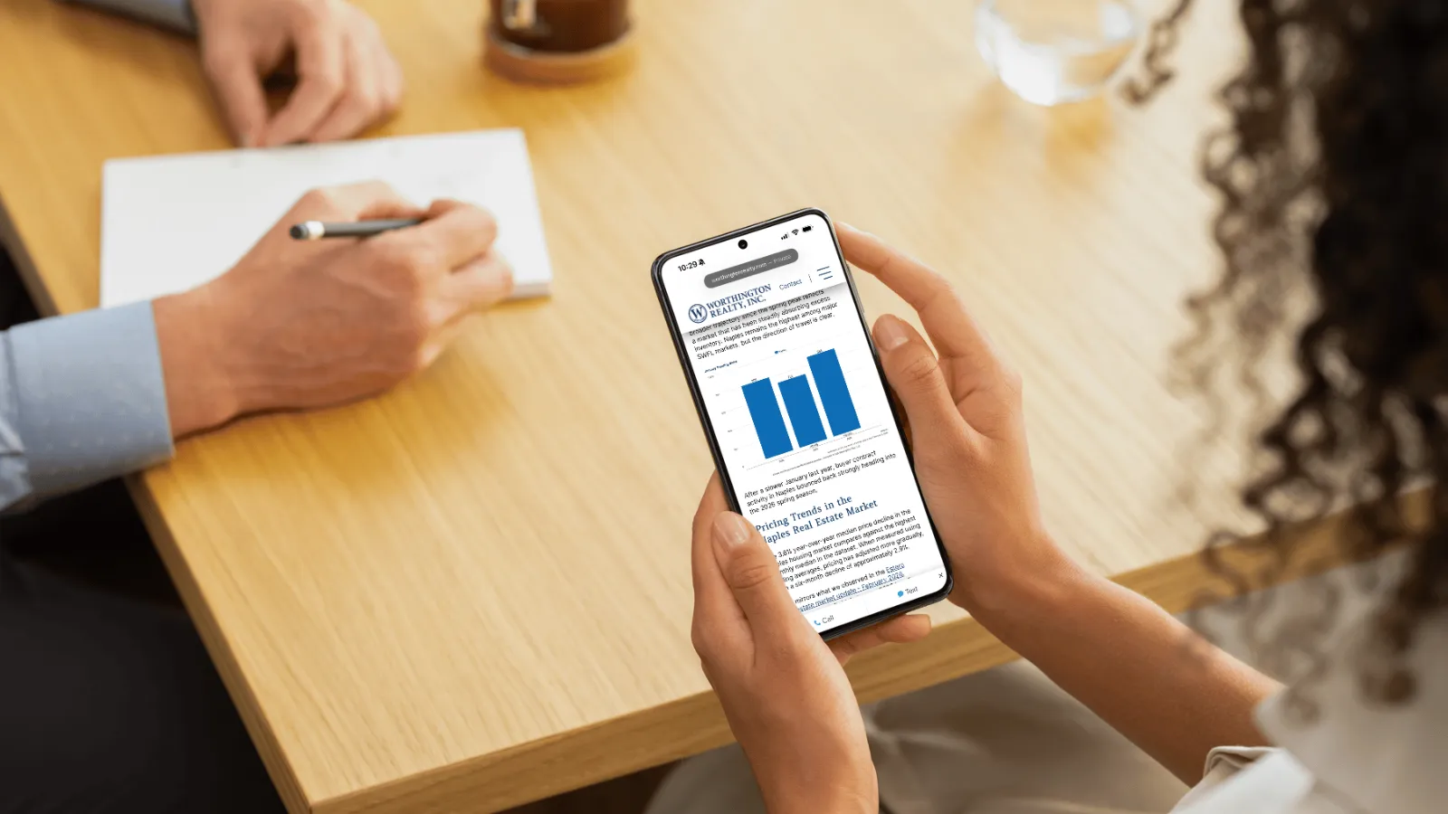 Months of supply in real estate shown as a housing market chart on a mobile device in Southwest Florida