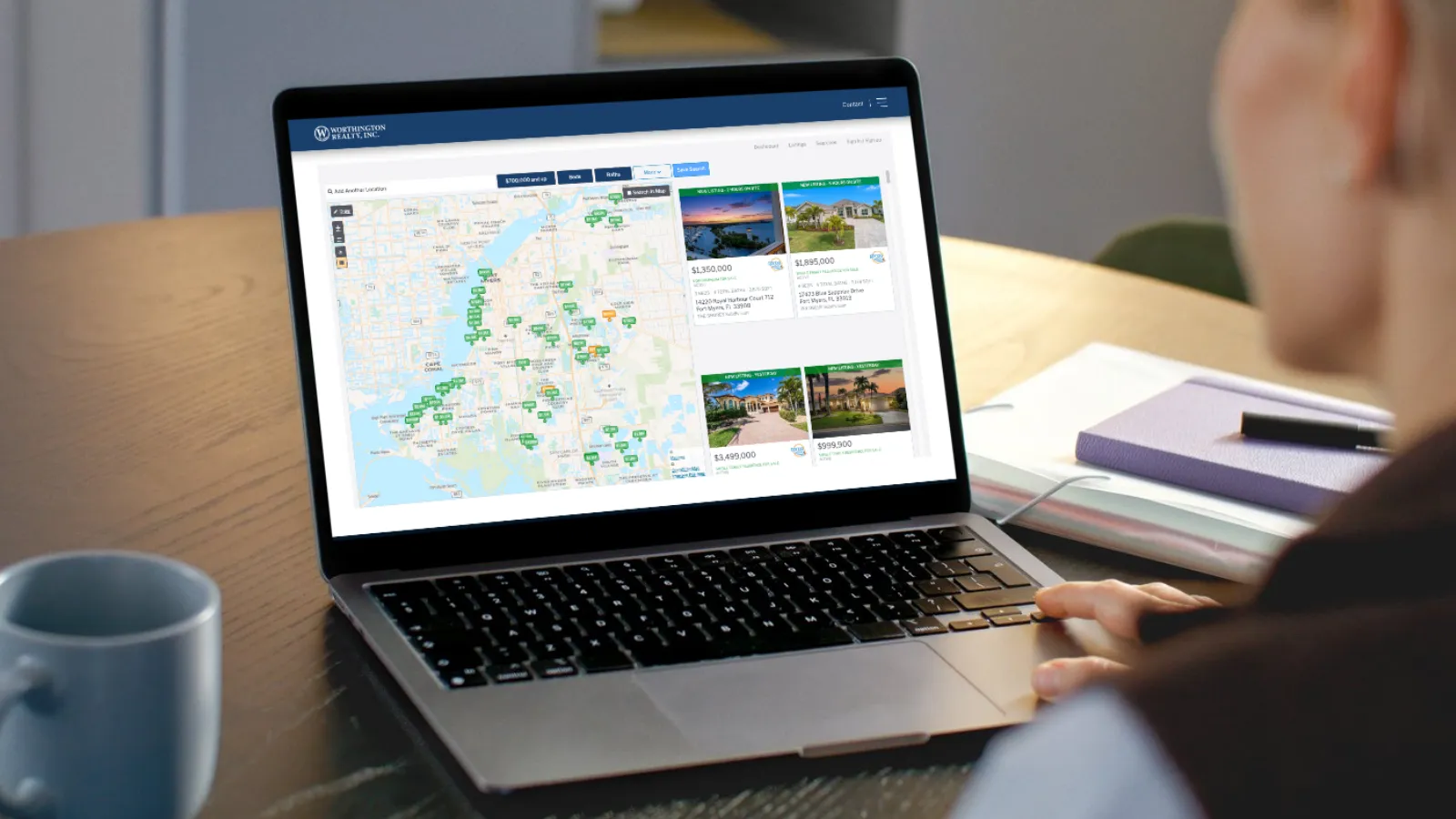 New listings in real estate shown on Southwest Florida home search map interface