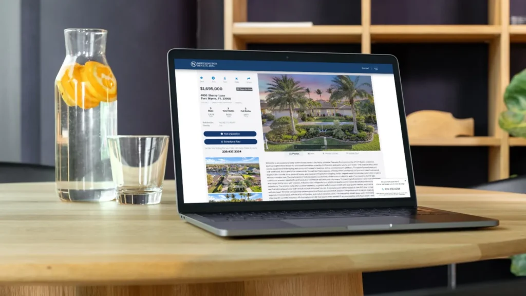 Pending sales in real estate shown as a home under contract on a Southwest Florida property listing page